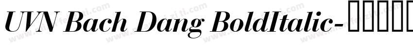 UVN Bach Dang BoldItalic字体转换